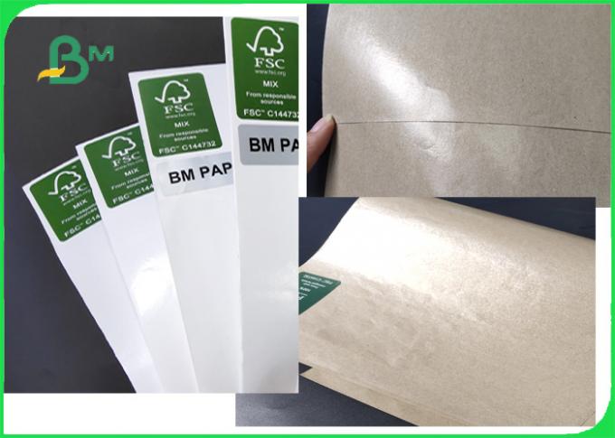 FDA Certified 40gsm White And Brown Kraft Paper With PE Coated Waterproof