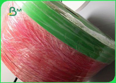 Giấy kraft loại thực phẩm màu đỏ / xanh lá cây 60gsm đặc cho sữa lắc có thể phân hủy sinh học 15MM