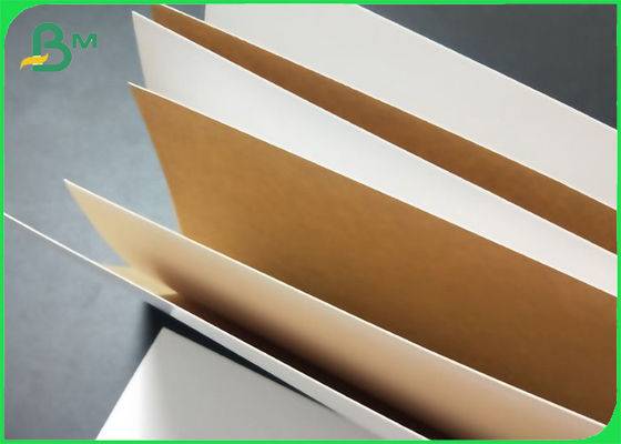 Vật liệu hộp đóng gói bằng gỗ Màu trắng với mặt sau màu nâu Giấy Kraft cấp thực phẩm FSC SGS