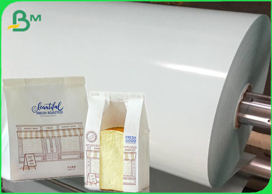 Không thấm dầu mỡ 40gsm 50gsm PE Tráng giấy Kraft cuộn cho túi đóng gói bánh mì