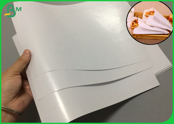 80gr 100gr PE tráng giấy trắng chống dầu mỡ cho túi giấy nhà hàng