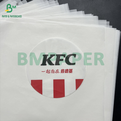 38gm 50gm giấy kraft chống mỡ màu trắng cho bao bì giỏ
