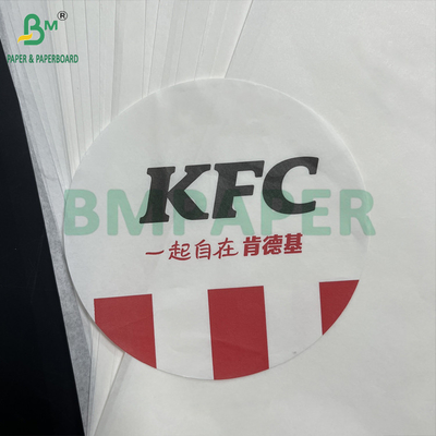 38gm 50gm giấy kraft chống mỡ màu trắng cho bao bì giỏ