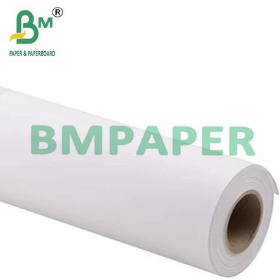 2 Inch Core White Plotter Paper Roll For Engineering Planning 24&quot; x 50 Yards 80gm