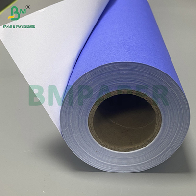 80gm màu tím màu xanh Digital Paper CAD Plotter Rolls Một mặt Trắng 610mm X 50m 2inch Core