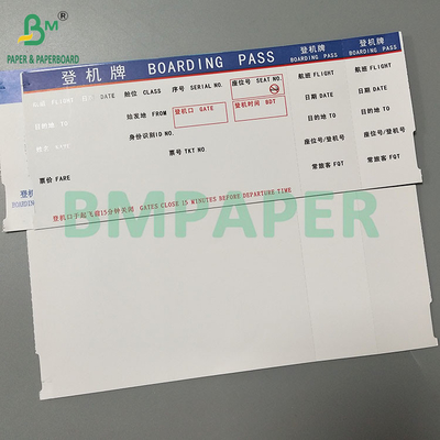 175GSM Thẻ trắng trắng giấy nhiệt In mặt bên Doule cho thẻ lên máy bay