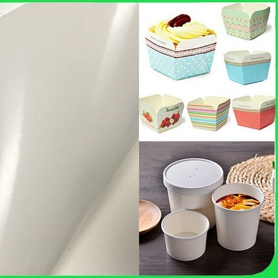 Thẻ thực phẩm PE phủ tấm gấp trong cuộn để sản xuất cốc giấy