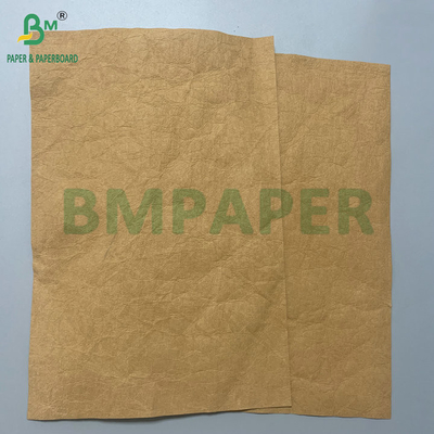 Xơ dựa trên 0,35mm 0,55mm Kraft giấy có thể rửa kết cấu làm mềm nếp nhăn