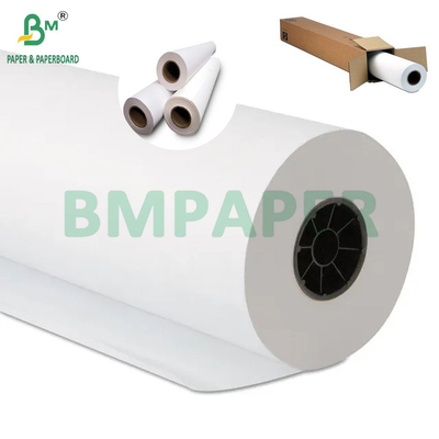 20lb Premium phủ giấy Inkjet cuộn giấy CAD trắng mat 914mm X 30m