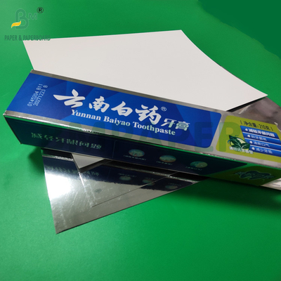 425gm bóng bạc kim loại hóa Thẻ giấy cho kem đánh răng 700 x 1000mm