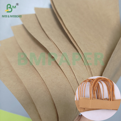 75gsm Tăng cường kéo cao giấy Kraft màu nâu để làm dây giấy túi