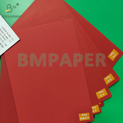 120-400gm Bảo vệ môi trường giấy bọc Kraft màu đỏ để đóng gói quà tặng
