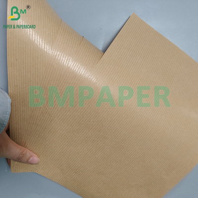 50gsm 60gsm One Side Glossy Brown Striped Kraft Paper For Making Hangbag