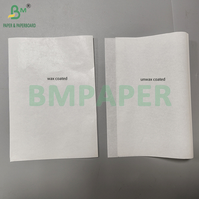 Giấy gốc sáp trắng 30gsm 35gsm không tráng phủ để gói thực phẩm chiên