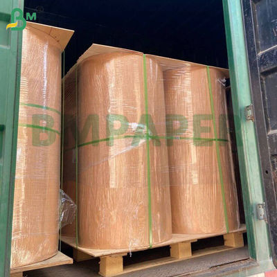 40gsm 50gsm One Side Glossy White Kraft Paper For Food Packaging 60cm Roll Wide