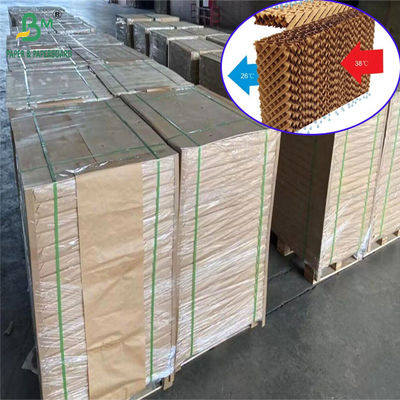 95gm 110gm Thấm nước cao Pad làm mát Kraft giấy cho nhà kính sử dụng 31 x 43 inch