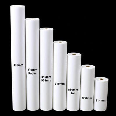 Clear Image Printing Blueprint Plotter Paper in Multiple Widths 310mm 440mm 508mm 610mm 880mm 914mm for Accurate Drafting