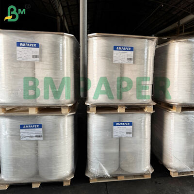 Giấy Kraft Trắng Cuộn Xẻ Dùng Đóng Gói Ống Hút 24gsm 35mm