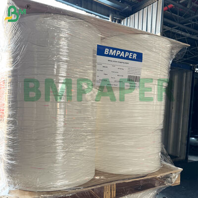 Giấy Kraft Trắng Cuộn Xẻ Dùng Đóng Gói Ống Hút 24gsm 35mm