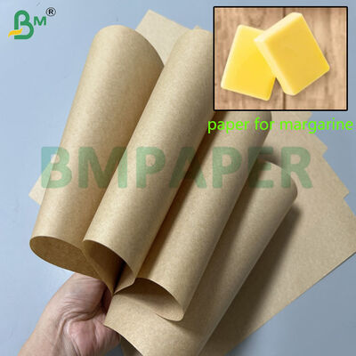 60gm 70gm giấy chống mỡ màu nâu cho margarine 1000mm 1100mm
