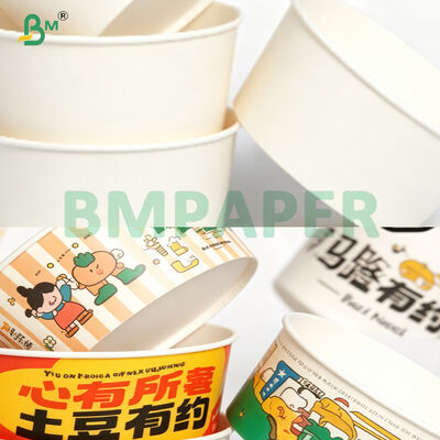 Cơ sở giấy chống nhiệt FDA 18G PE được phủ để sưởi ấm Thùng đồ ăn ăn uống