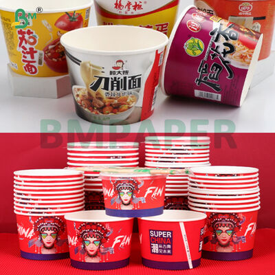 180 ≈ 250gm Bảng giấy cơ sở chén súp mịn có lớp ăn uống