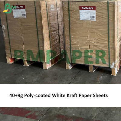 50gm giấy bọc bếp 40g + 9g Bảng giấy kraft màu trắng phủ nhiều lớp