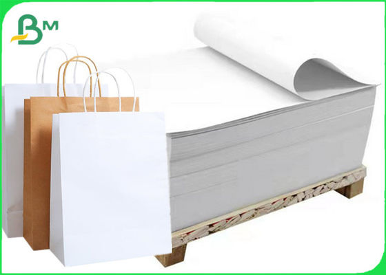 80gsm - 120gsm A0 A1 Kích thước có thể in Túi giấy mua sắm màu trắng Giấy Kraft